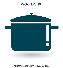 pot with lid vector illustration