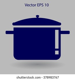 pot with lid vector illustration