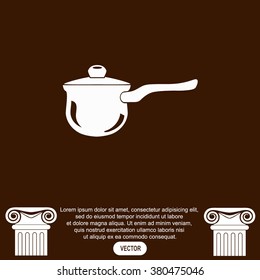 Pot with lid vector illustration