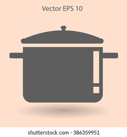 pot with lid vector illustration