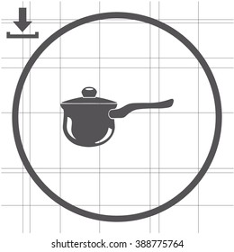 Pot with lid vector illustration