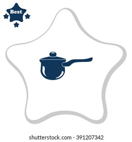Pot with lid vector illustration