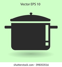 pot with lid vector illustration