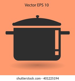 pot with lid vector illustration