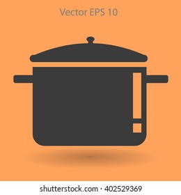 pot with lid vector illustration