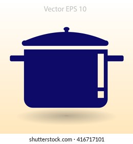 pot with lid vector illustration