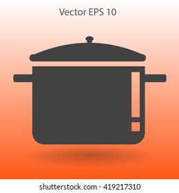pot with lid vector illustration