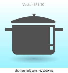 pot with lid vector illustration