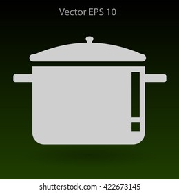 pot with lid vector illustration