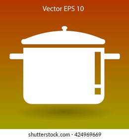 pot with lid vector illustration