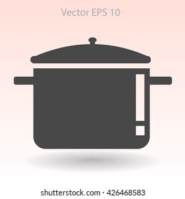 pot with lid vector illustration
