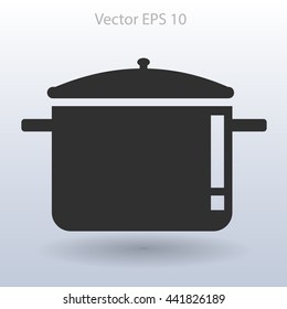 pot with lid vector illustration