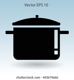 pot with lid vector illustration