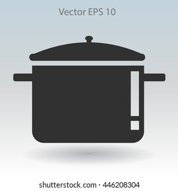 pot with lid vector illustration