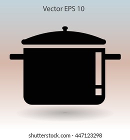 pot with lid vector illustration