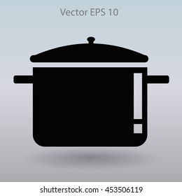 pot with lid vector illustration