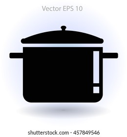 pot with lid vector illustration