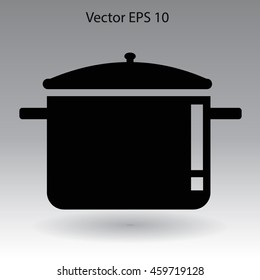 pot with lid vector illustration