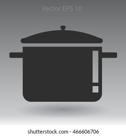 pot with lid vector illustration