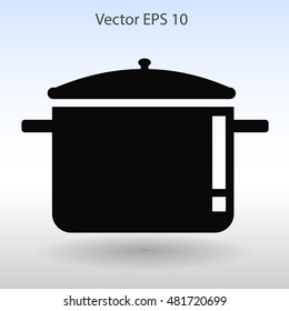 pot with lid vector illustration