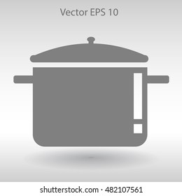 pot with lid vector illustration