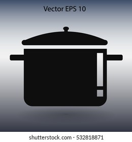 pot with lid vector illustration