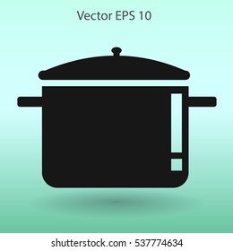 pot with lid vector illustration