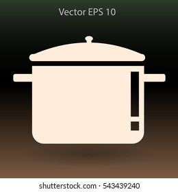 pot with lid vector illustration