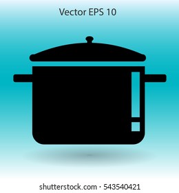 pot with lid vector illustration