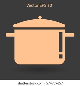 pot with lid vector illustration