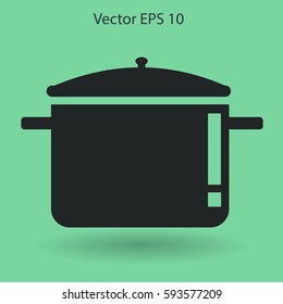 pot with lid vector illustration