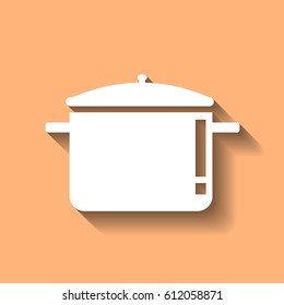 pot with lid vector illustration