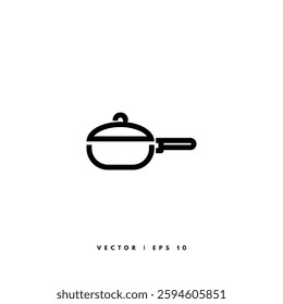 Pot Line Icon. Editable Stroke