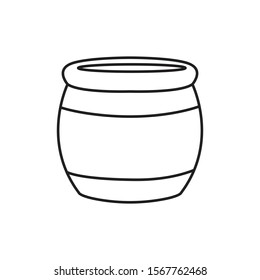 Pot line icon symbol jar vector