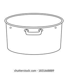 ilustración vectorial de línea de pote, aislado en fondo blanco para la educación, vista superior