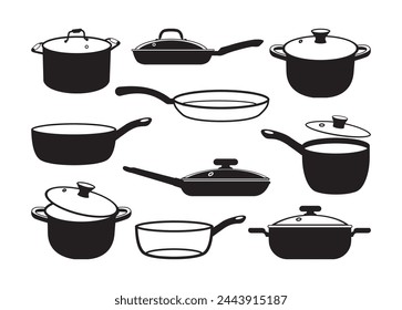 Pot Pan vector for print, Pot Pan clipart, Pot Pan vector illustration