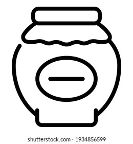 Pot pickle icon. Outline pot pickle vector icon for web design isolated on white background