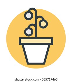 Pot Plant Colored Vector Icon