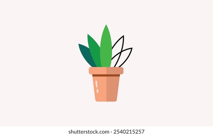Diseño de Vector de formato EPS de planta de maceta