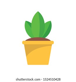 Pot plant icon. Flat illustration of pot plant vector icon for web design