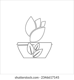 POT PLANT ICON VECTOR ILLLUSTRATION SYMBOL DESIGN