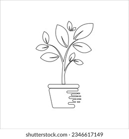 POT PLANT ICON VECTOR ILLLUSTRATION SYMBOL DESIGN