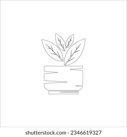 POT PLANT ICON VECTOR ILLLUSTRATION SYMBOL DESIGN