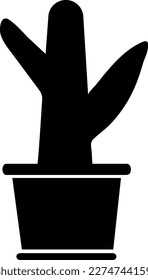 pot plant trendy style illustration on white background..eps