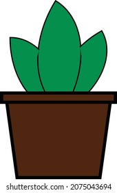 pot plant vector art ready for usage