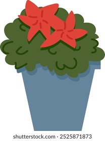 Pote Com Ilustração De Vetor Vegetal