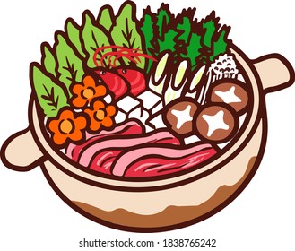 Una olla con muchos ingredientes deliciosos