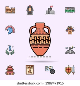 pot, pottery, decoration, Greek icon. Universal set of history for website design and development, app development