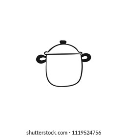 Pot, saucepan vector icon