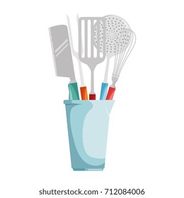 pot with set cutlery icon